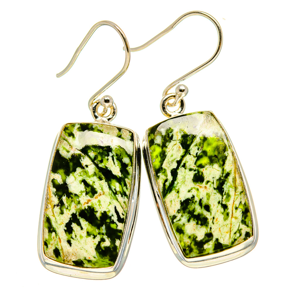 Australian Green Opal Earrings handcrafted by Anasilvercos - EARR415921