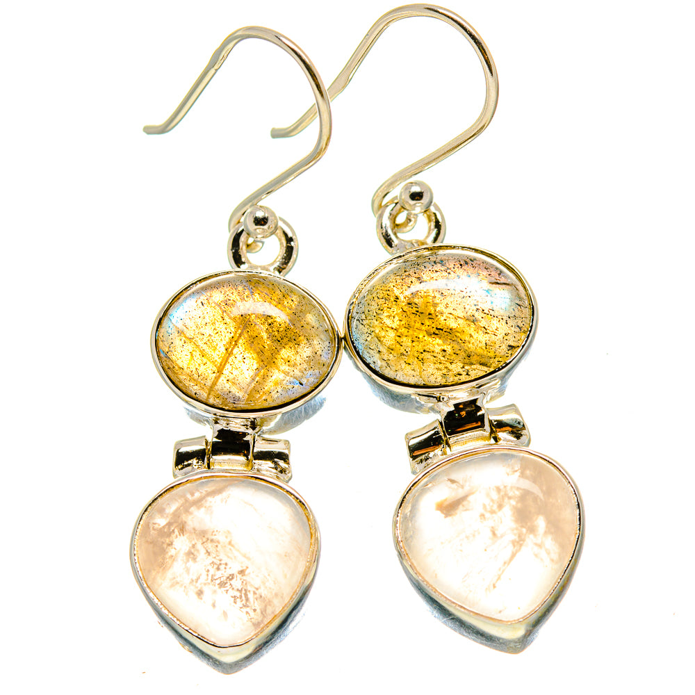 Rose Quartz Earrings handcrafted by Anasilvercos - EARR415942