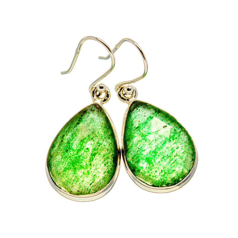 Green Aventurine Earrings handcrafted by Anasilvercos - EARR415955