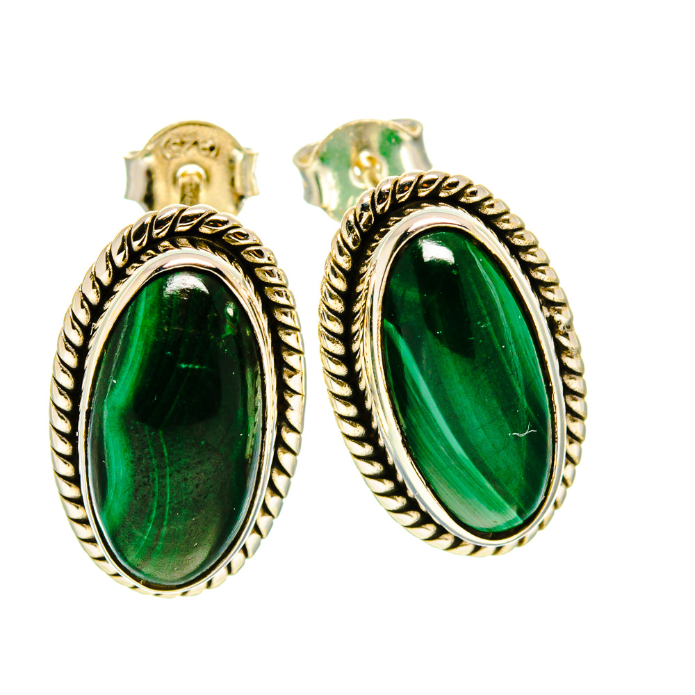 Malachite Earrings handcrafted by Anasilvercos - EARR415968