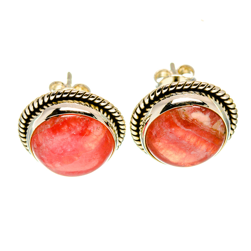 Rhodochrosite Earrings handcrafted by Anasilvercos - EARR415978