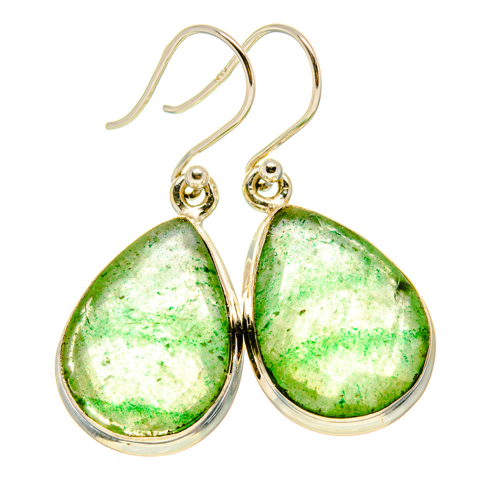Green Aventurine Earrings handcrafted by Anasilvercos - EARR415980