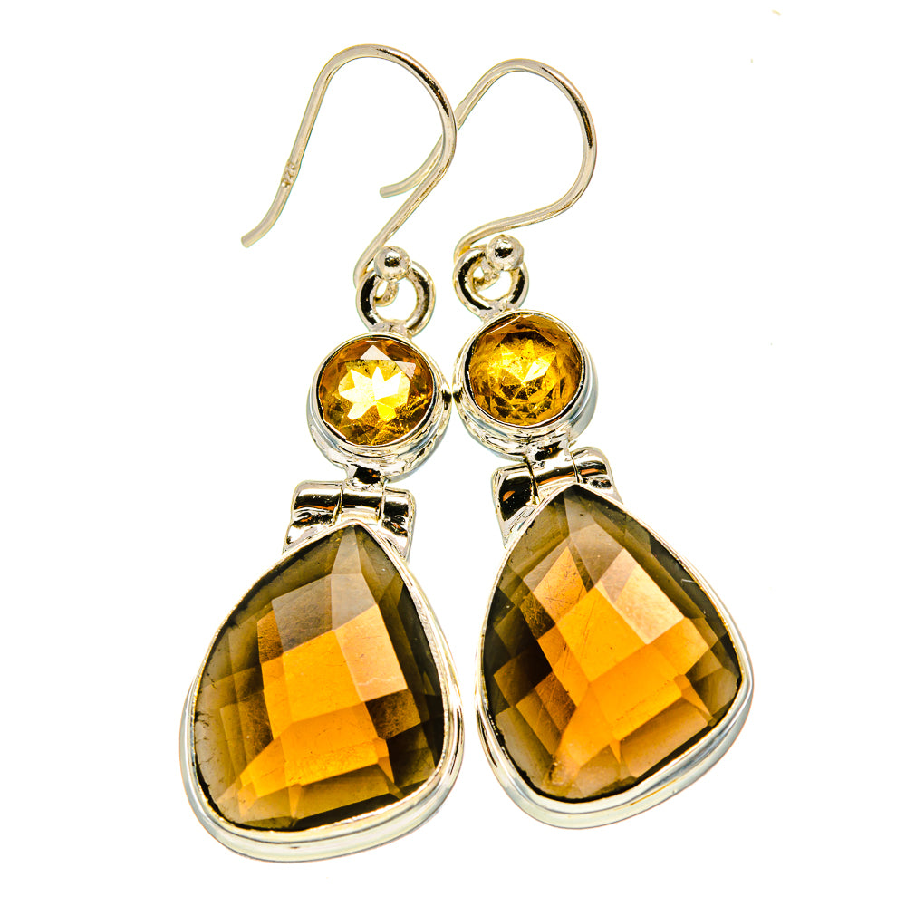 Smoky Quartz Earrings handcrafted by Anasilvercos - EARR415982