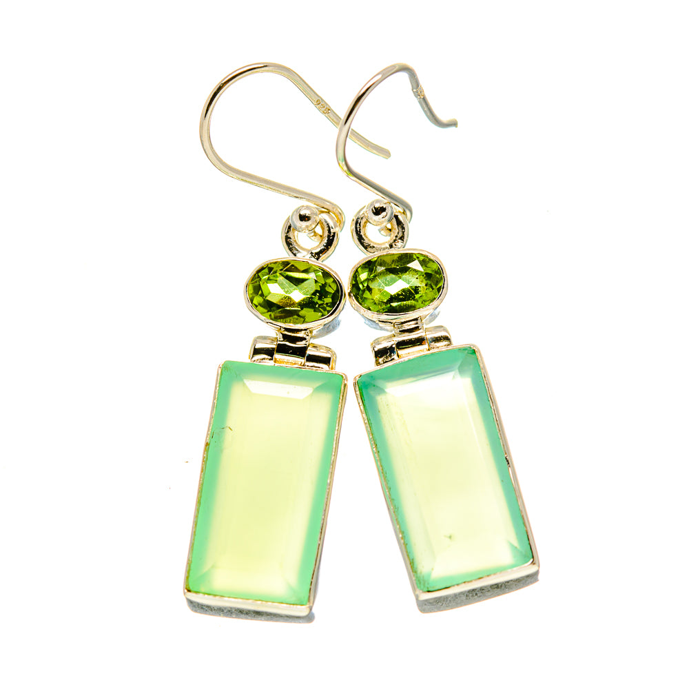 Aqua Chalcedony Earrings handcrafted by Anasilvercos - EARR415990