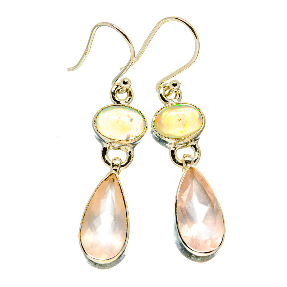 Rose Quartz Earrings handcrafted by Anasilvercos - EARR415998