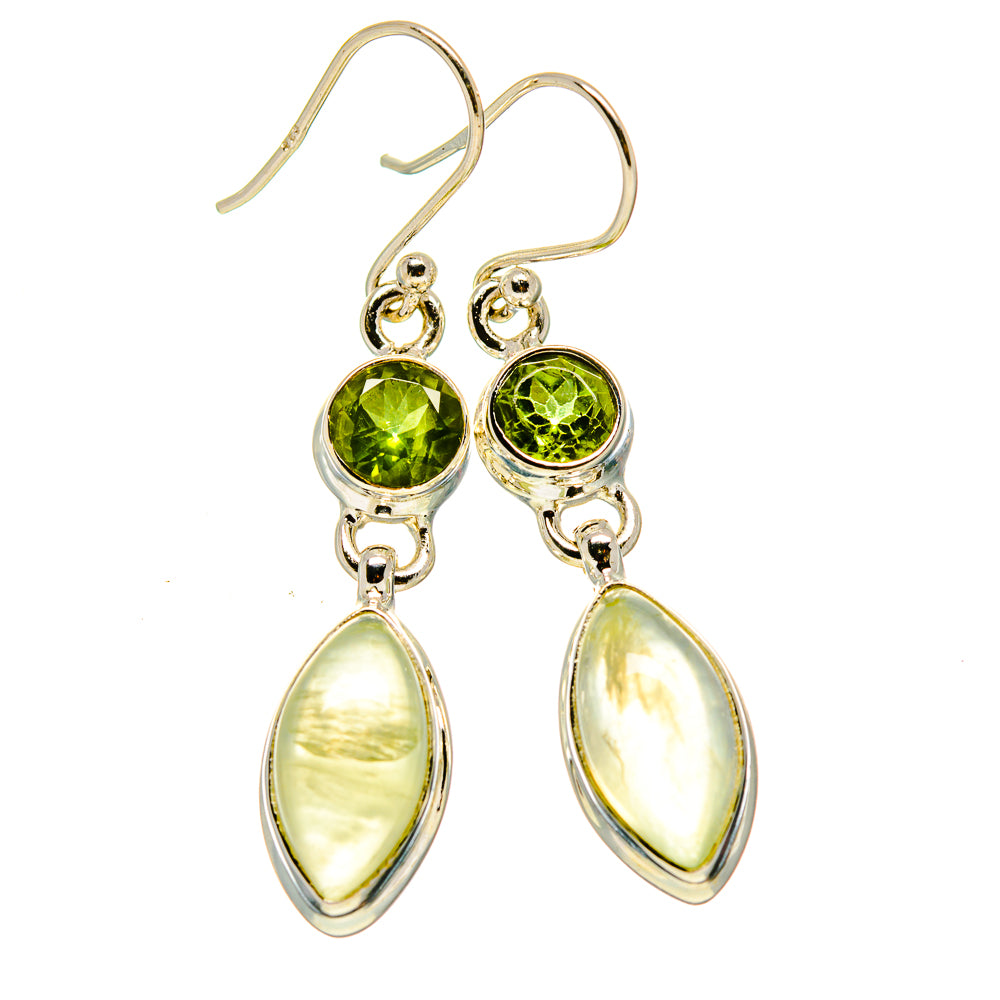 Prehnite Earrings handcrafted by Anasilvercos - EARR416005