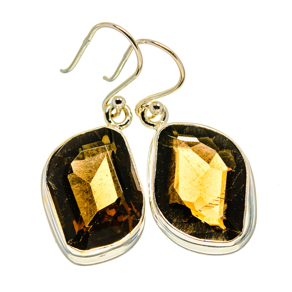 Smoky Quartz Earrings handcrafted by Anasilvercos - EARR416006