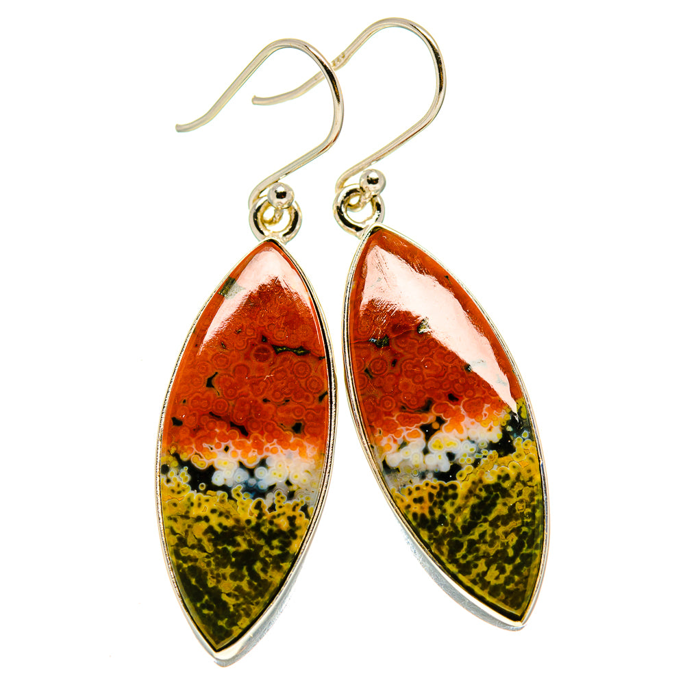 Ocean Jasper Earrings handcrafted by Anasilvercos - EARR416011