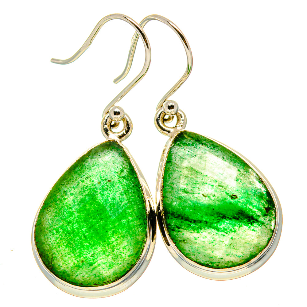 Green Aventurine Earrings handcrafted by Anasilvercos - EARR416020