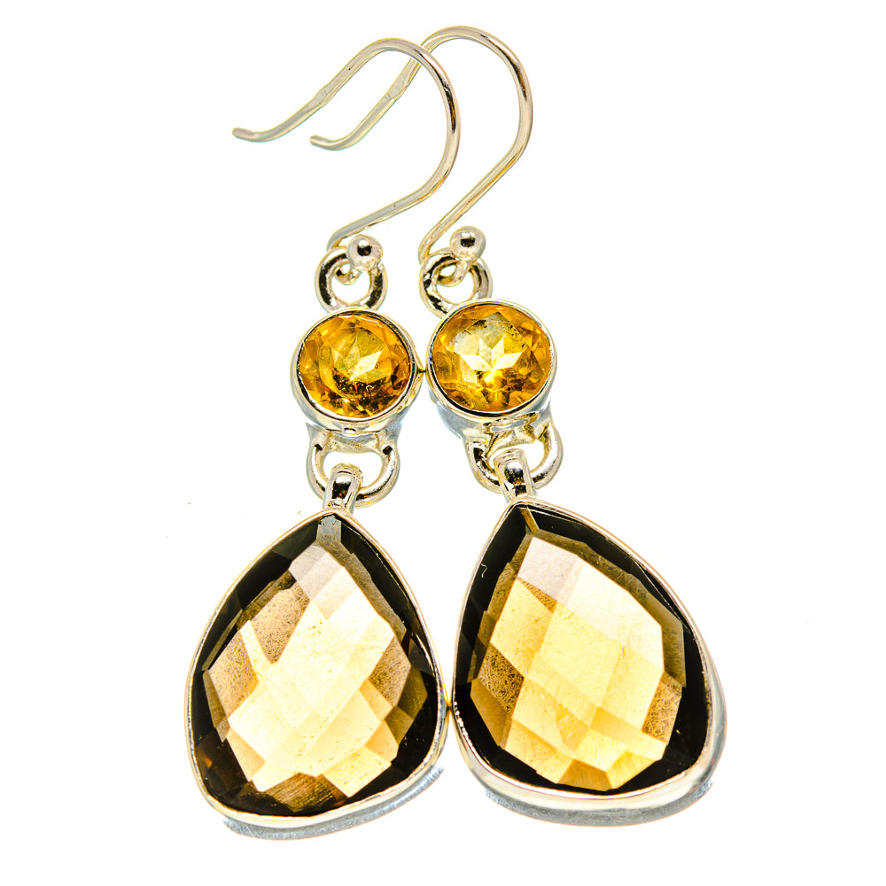 Smoky Quartz Earrings handcrafted by Anasilvercos - EARR416026