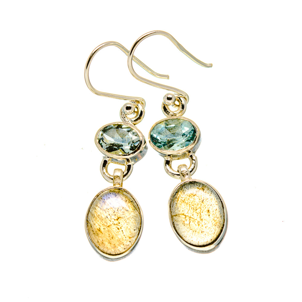 Labradorite Earrings handcrafted by Anasilvercos - EARR416027