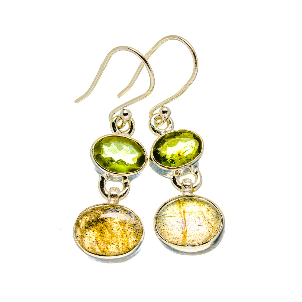 Labradorite Earrings handcrafted by Anasilvercos - EARR416029