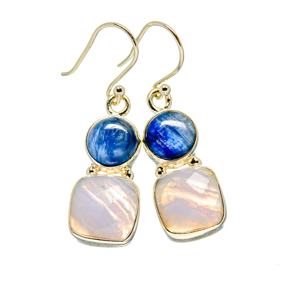 Blue Lace Agate Earrings handcrafted by Anasilvercos - EARR416030