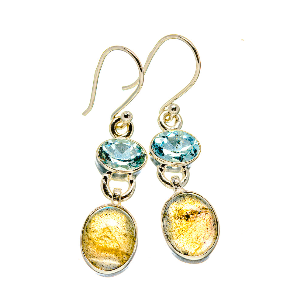 Labradorite Earrings handcrafted by Anasilvercos - EARR416042