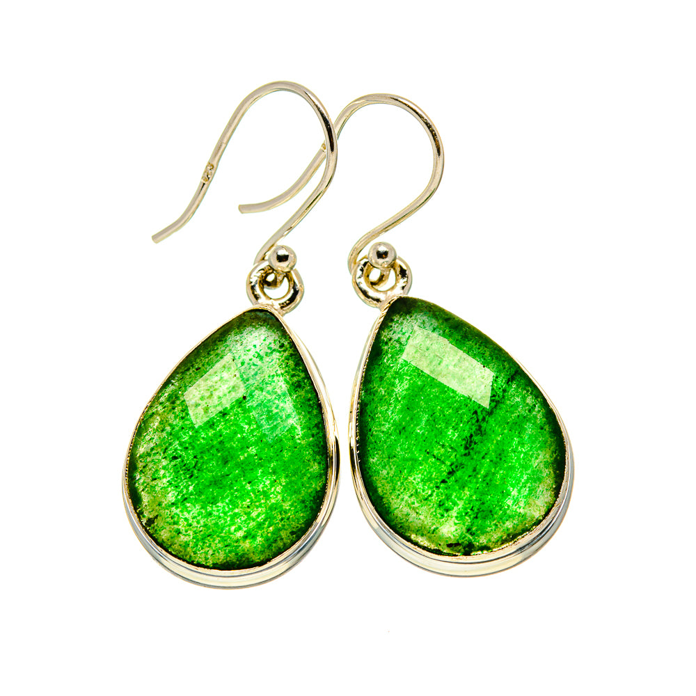 Green Aventurine Earrings handcrafted by Anasilvercos - EARR416044