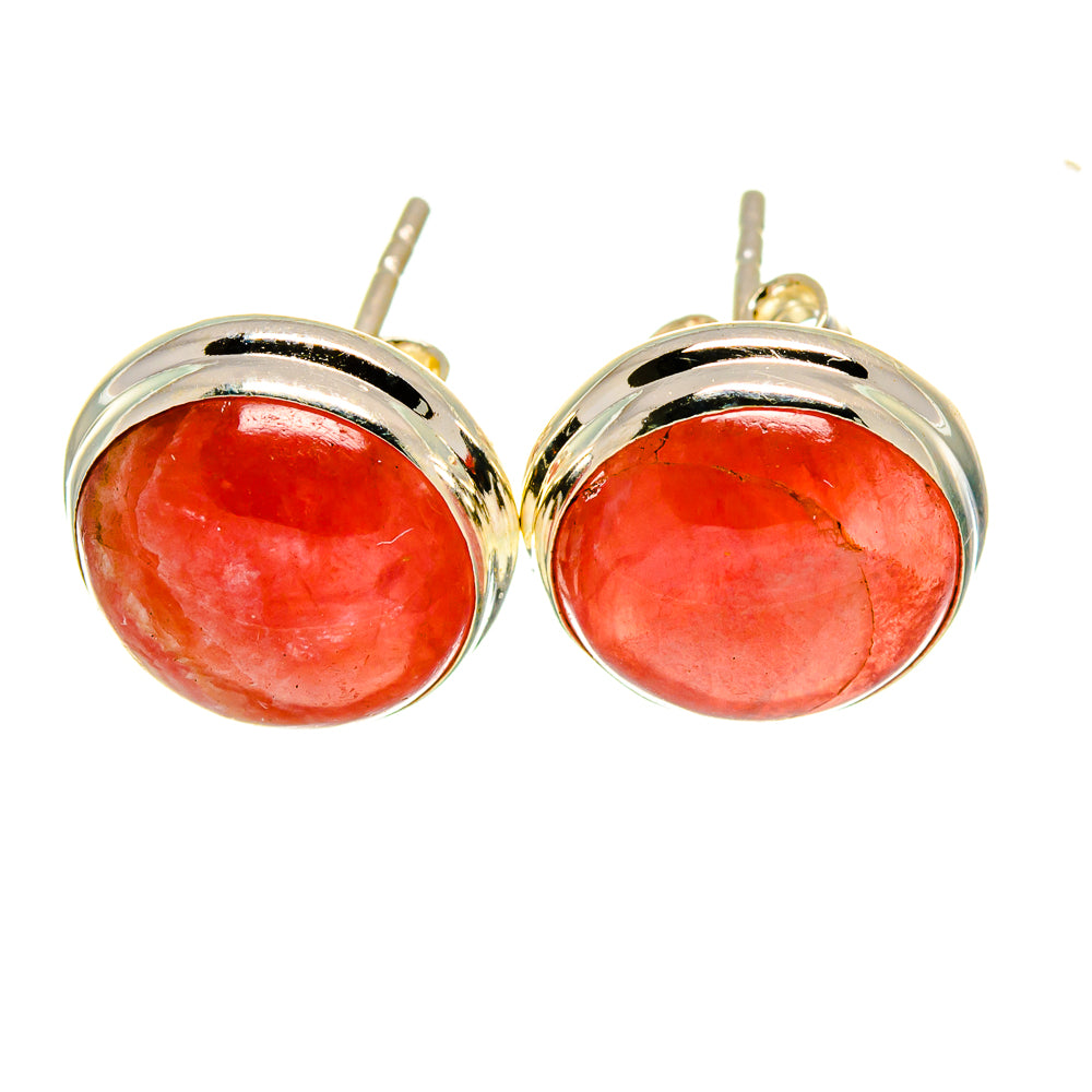 Rhodochrosite Earrings handcrafted by Anasilvercos - EARR416050