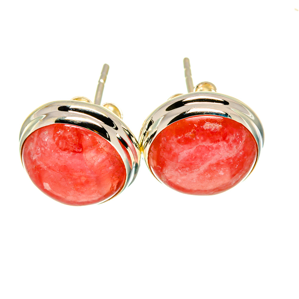 Rhodochrosite Earrings handcrafted by Anasilvercos - EARR416055