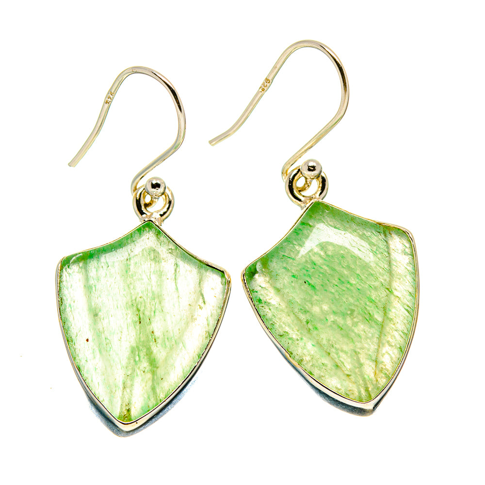 Prehnite Earrings handcrafted by Anasilvercos - EARR416065