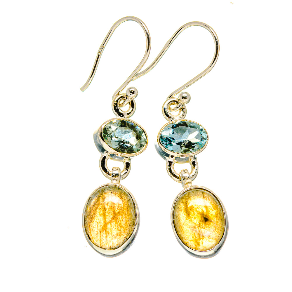 Labradorite Earrings handcrafted by Anasilvercos - EARR416066