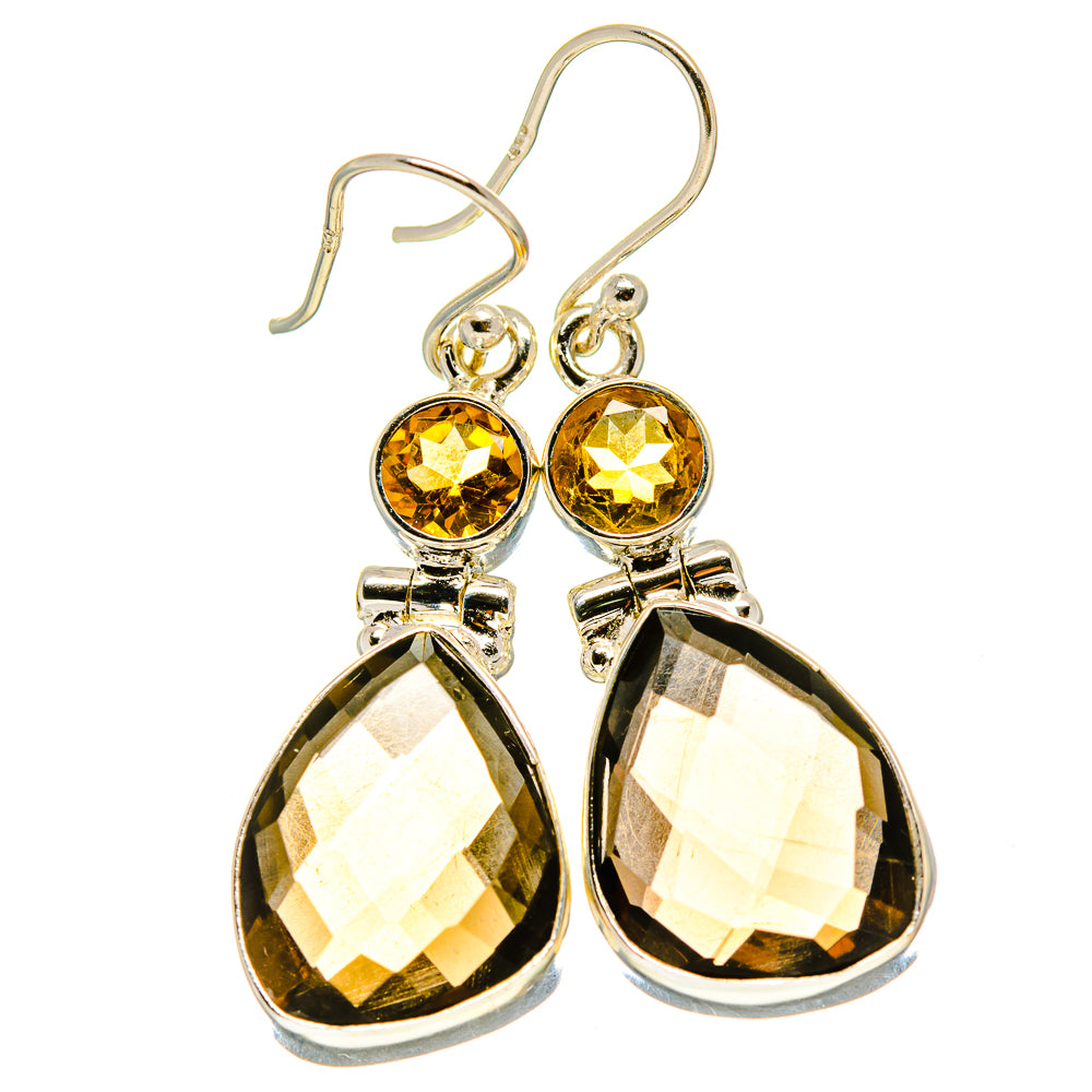 Smoky Quartz Earrings handcrafted by Anasilvercos - EARR416081