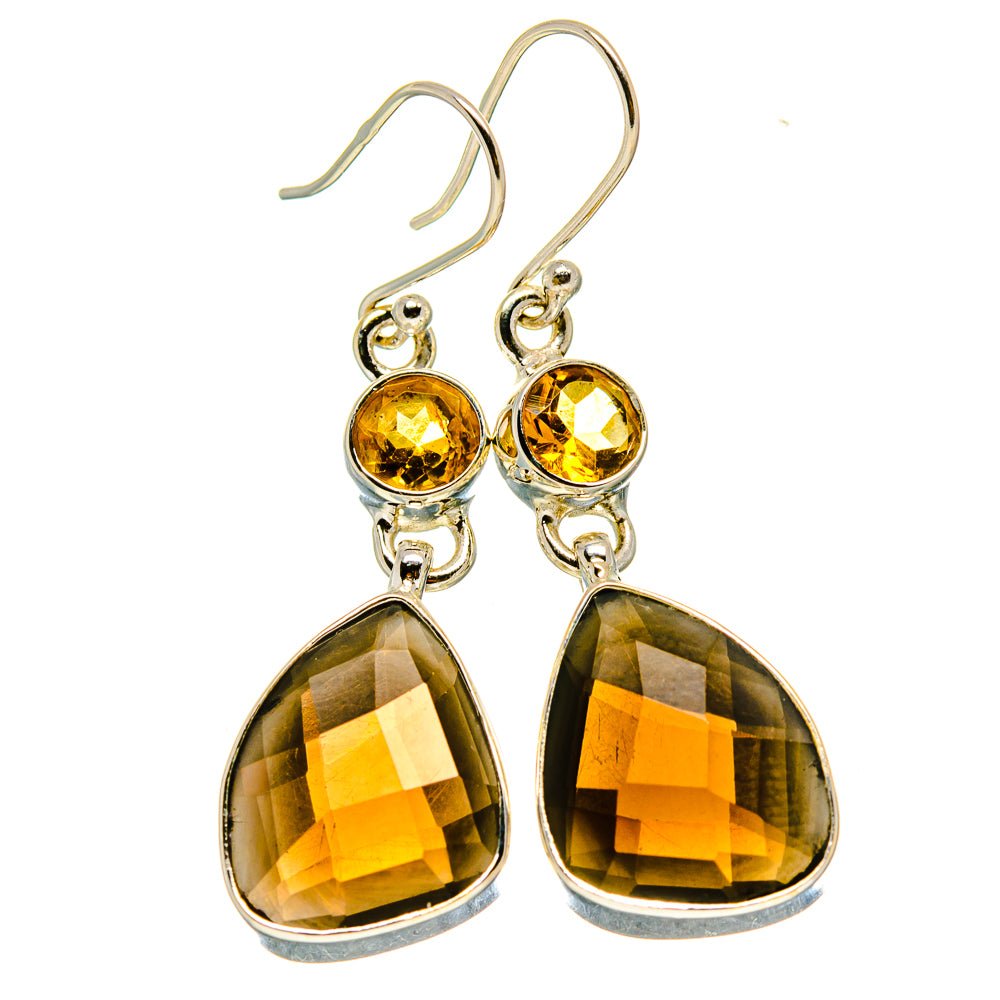 Smoky Quartz Earrings handcrafted by Anasilvercos - EARR416086