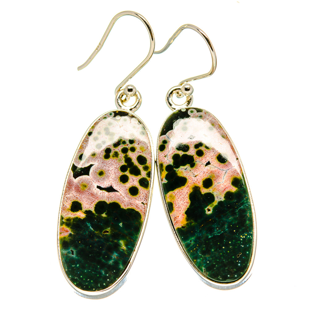 Ocean Jasper Earrings handcrafted by Anasilvercos - EARR416090