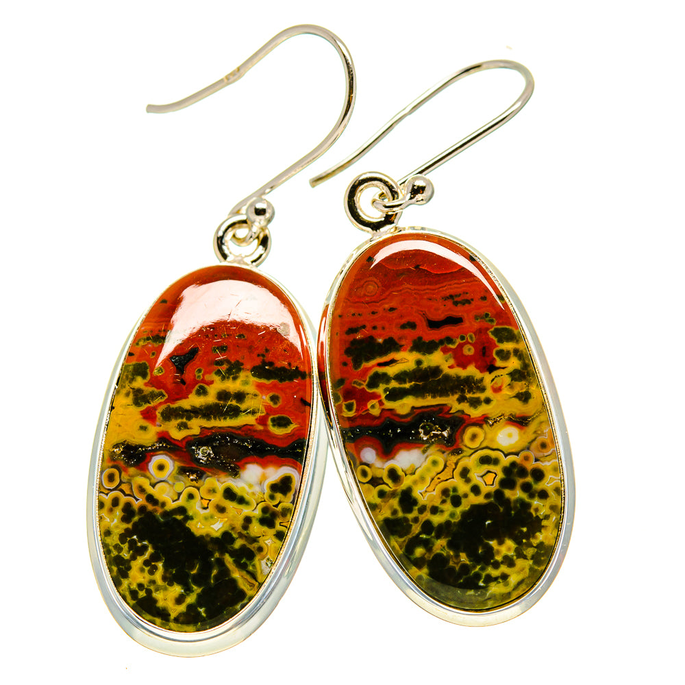 Ocean Jasper Earrings handcrafted by Anasilvercos - EARR416091