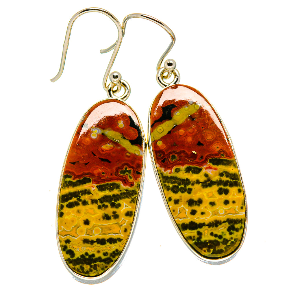 Ocean Jasper Earrings handcrafted by Anasilvercos - EARR416099