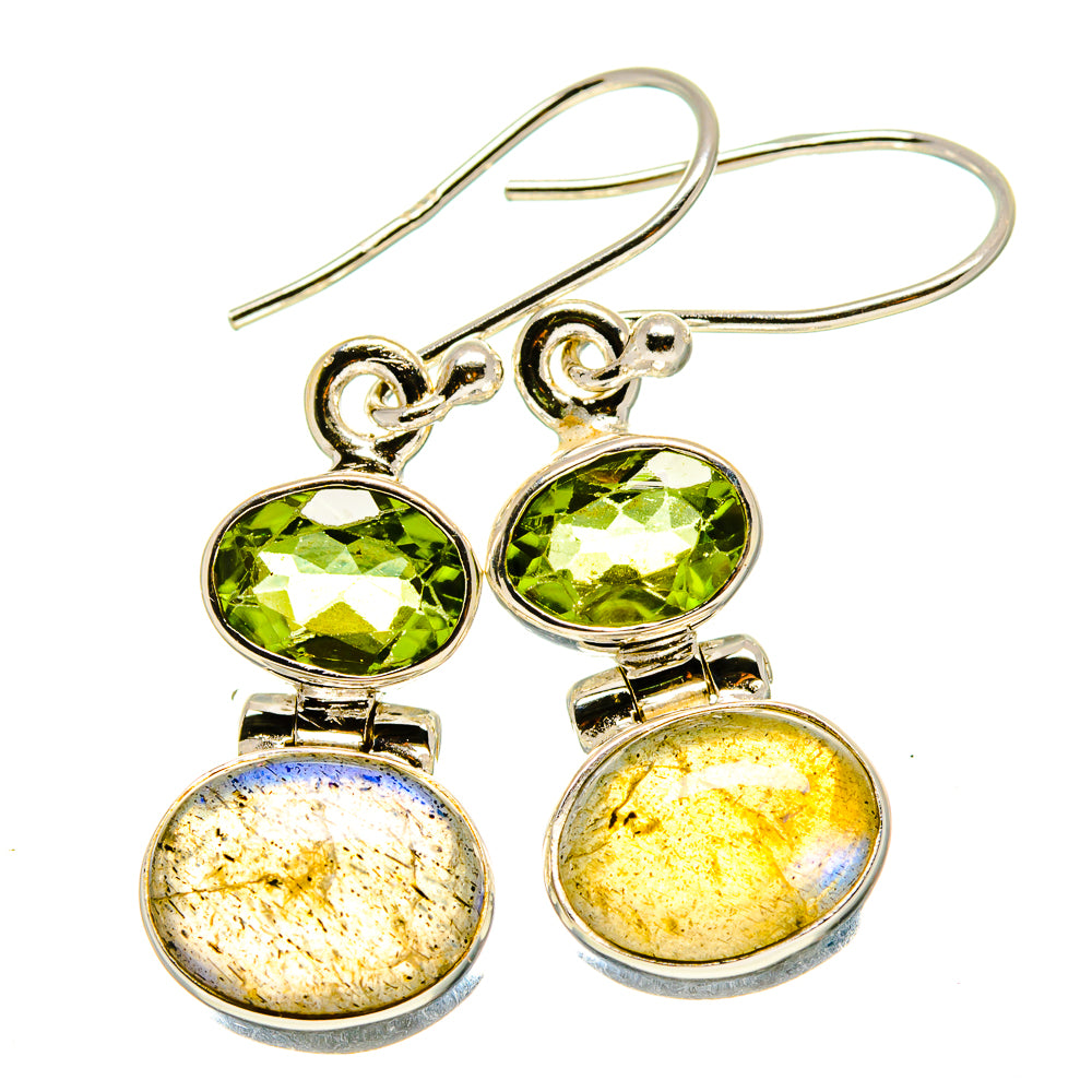 Labradorite Earrings handcrafted by Anasilvercos - EARR416106