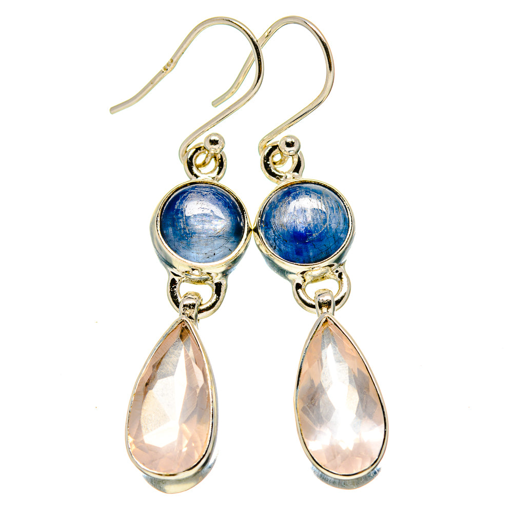 Rose Quartz Earrings handcrafted by Anasilvercos - EARR416108