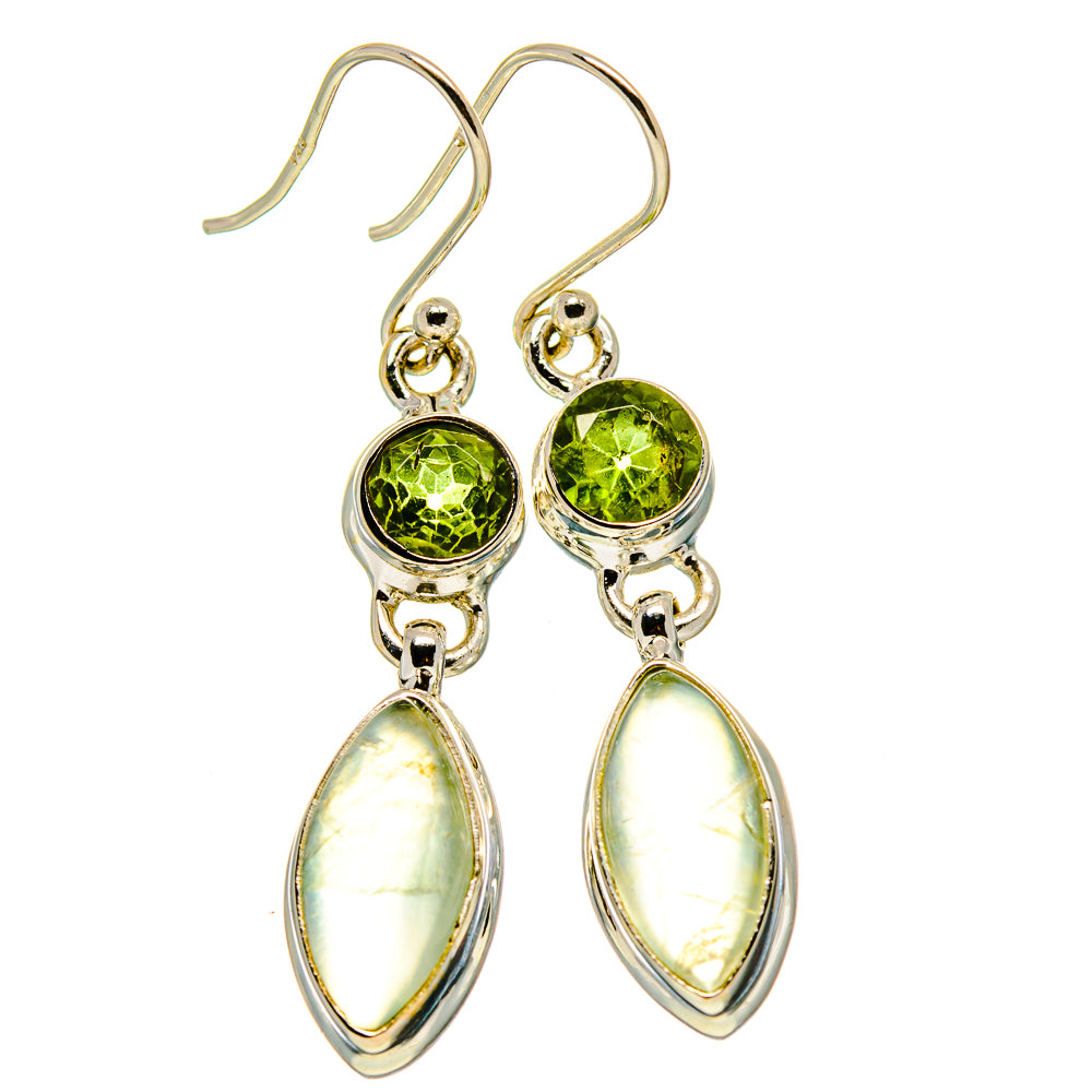 Prehnite Earrings handcrafted by Anasilvercos - EARR416113