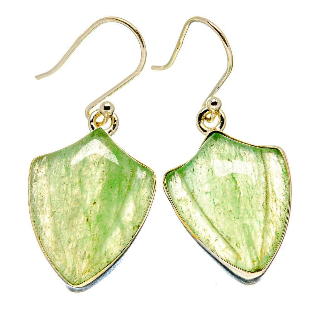 Prehnite Earrings handcrafted by Anasilvercos - EARR416115