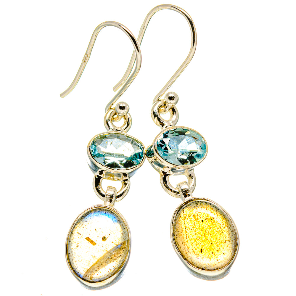 Labradorite Earrings handcrafted by Anasilvercos - EARR416116