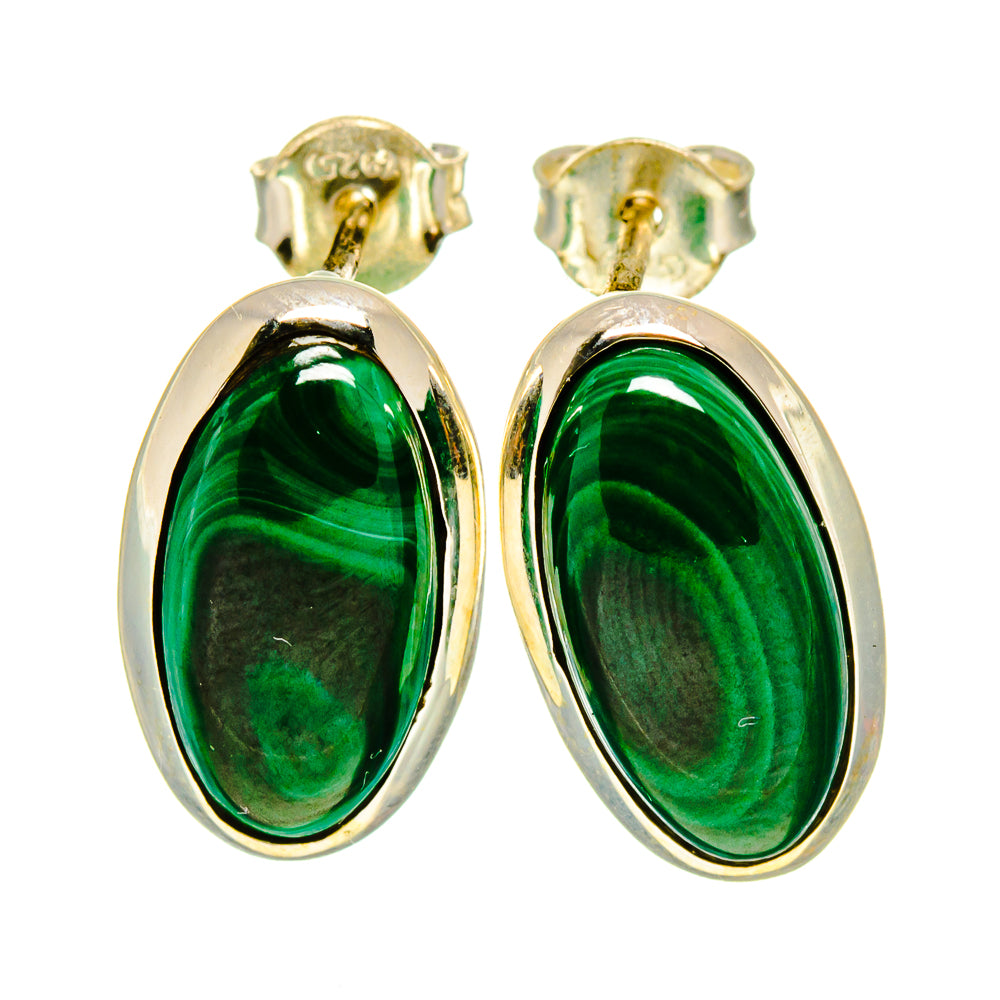 Malachite Earrings handcrafted by Anasilvercos - EARR416120