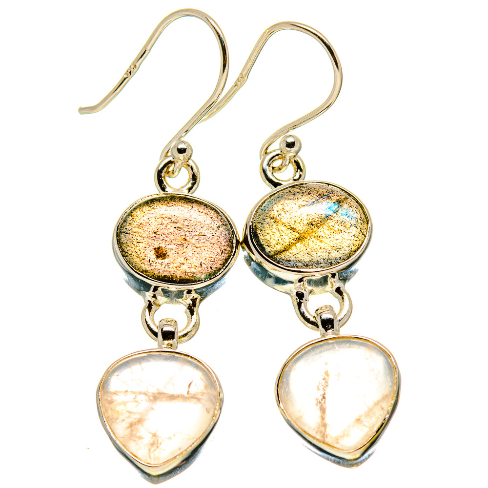Rose Quartz Earrings handcrafted by Anasilvercos - EARR416124
