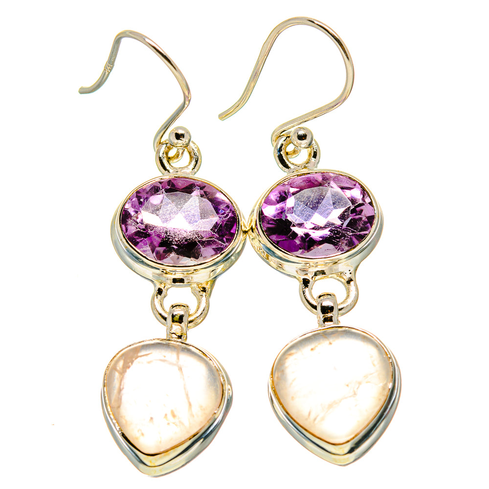 Rose Quartz Earrings handcrafted by Anasilvercos - EARR416126
