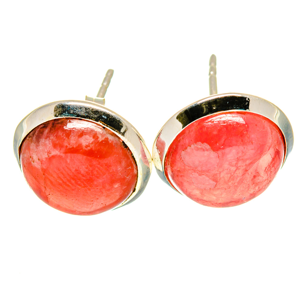 Rhodochrosite Earrings handcrafted by Anasilvercos - EARR416136