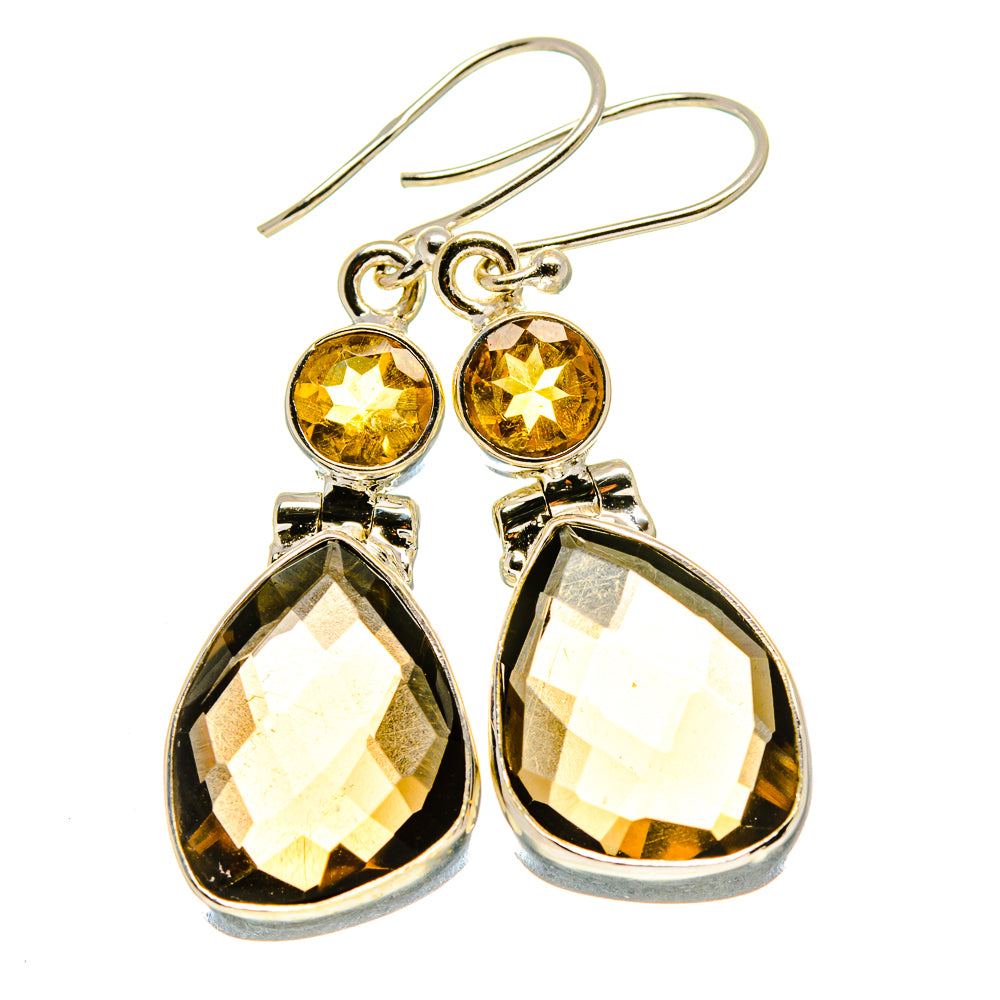 Smoky Quartz Earrings handcrafted by Anasilvercos - EARR416140