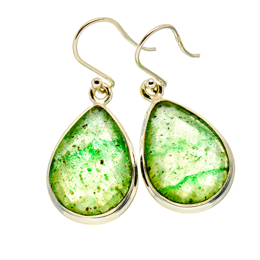 Green Aventurine Earrings handcrafted by Anasilvercos - EARR416145