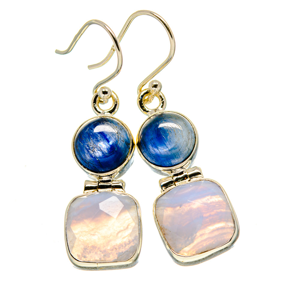 Blue Lace Agate Earrings handcrafted by Anasilvercos - EARR416148