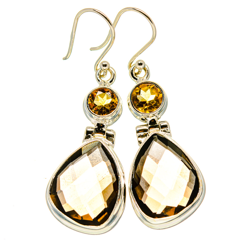 Smoky Quartz Earrings handcrafted by Anasilvercos - EARR416149