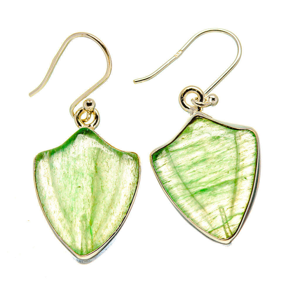 Green Aventurine Earrings handcrafted by Anasilvercos - EARR416153