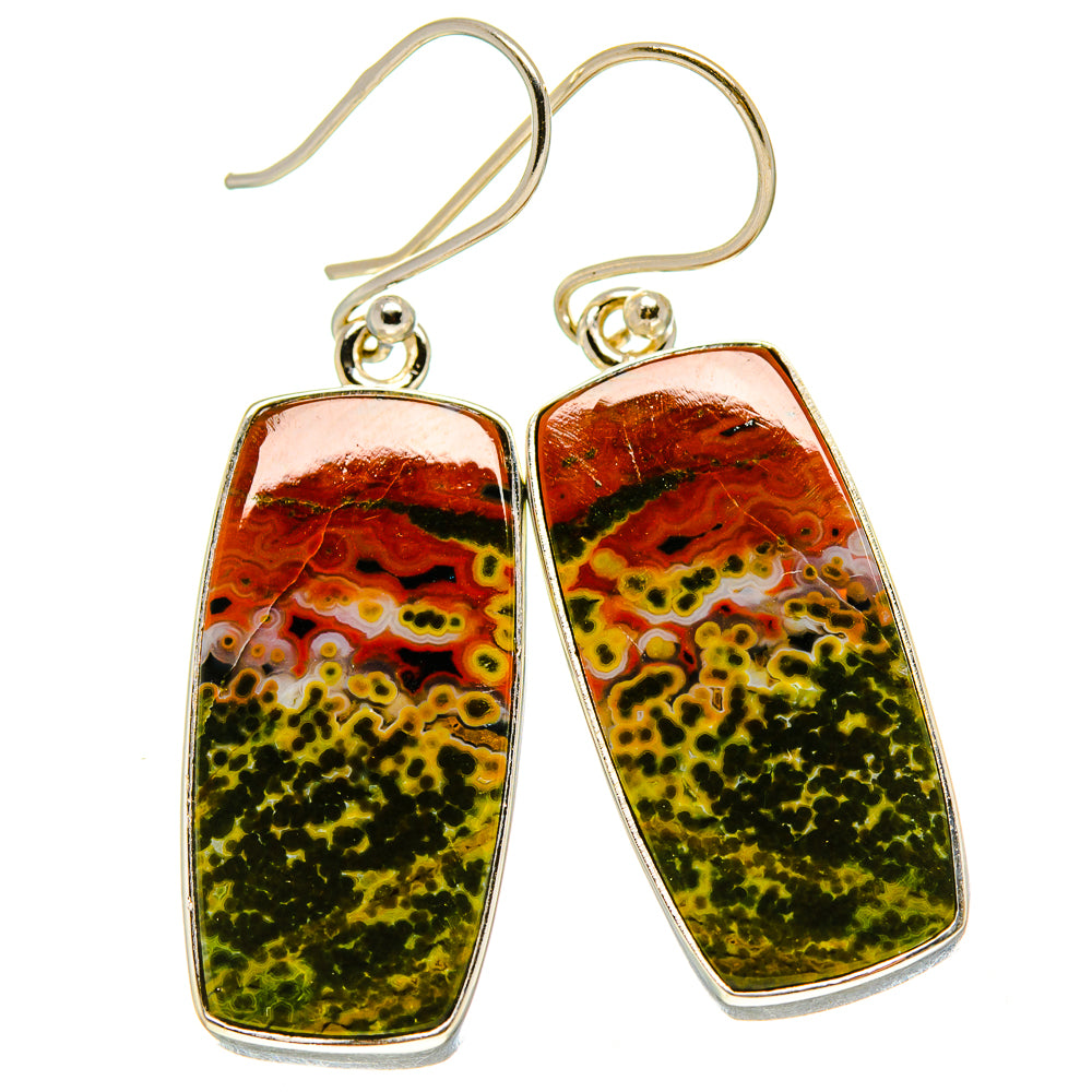 Ocean Jasper Earrings handcrafted by Anasilvercos - EARR416159