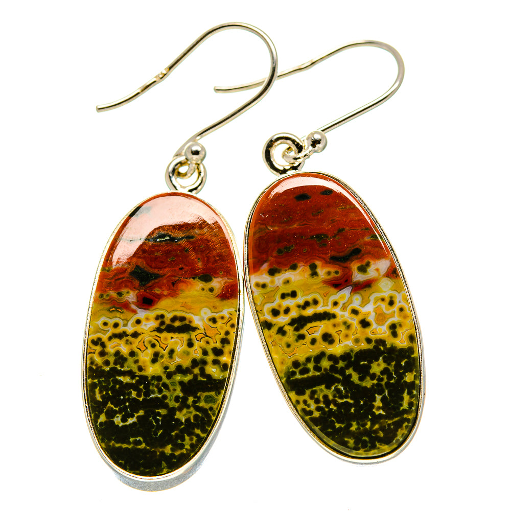 Ocean Jasper Earrings handcrafted by Anasilvercos - EARR416164