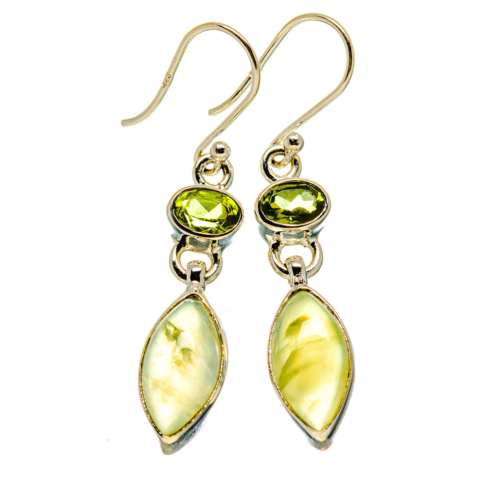 Prehnite Earrings handcrafted by Anasilvercos - EARR416166