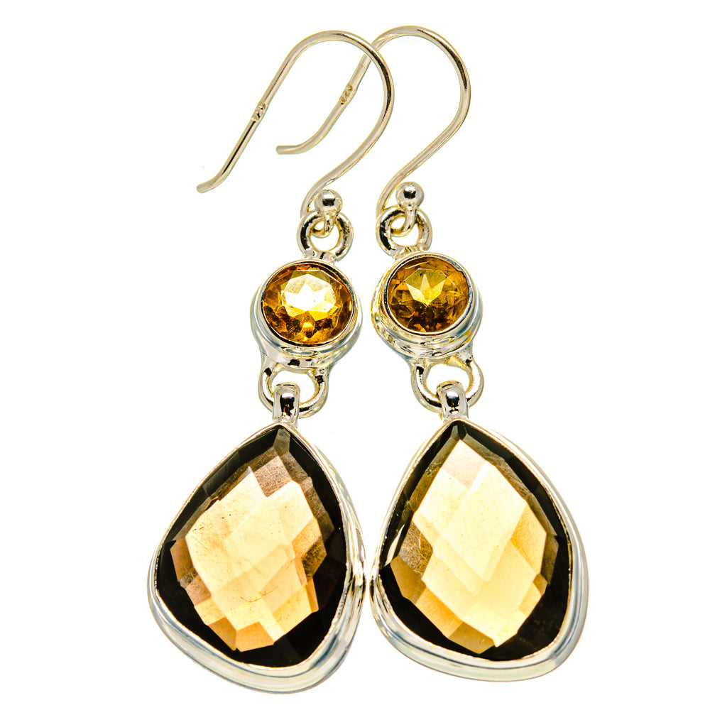 Smoky Quartz Earrings handcrafted by Anasilvercos - EARR416167