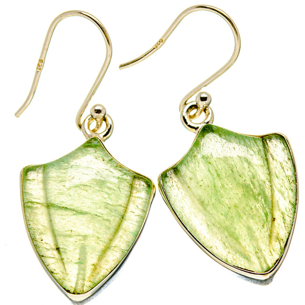 Prehnite Earrings handcrafted by Anasilvercos - EARR416168
