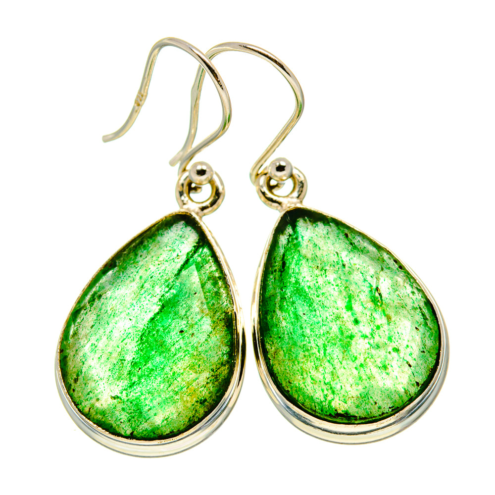 Green Aventurine Earrings handcrafted by Anasilvercos - EARR416175