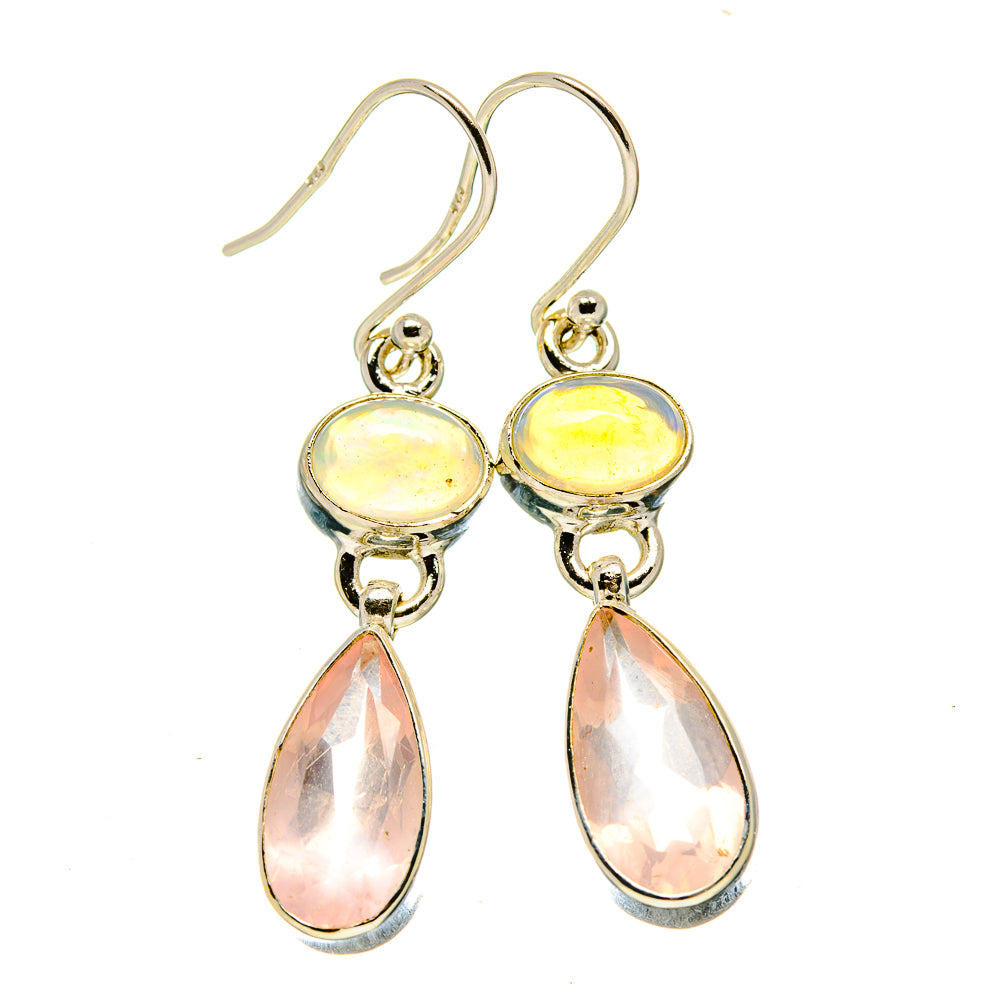 Rose Quartz Earrings handcrafted by Anasilvercos - EARR416186