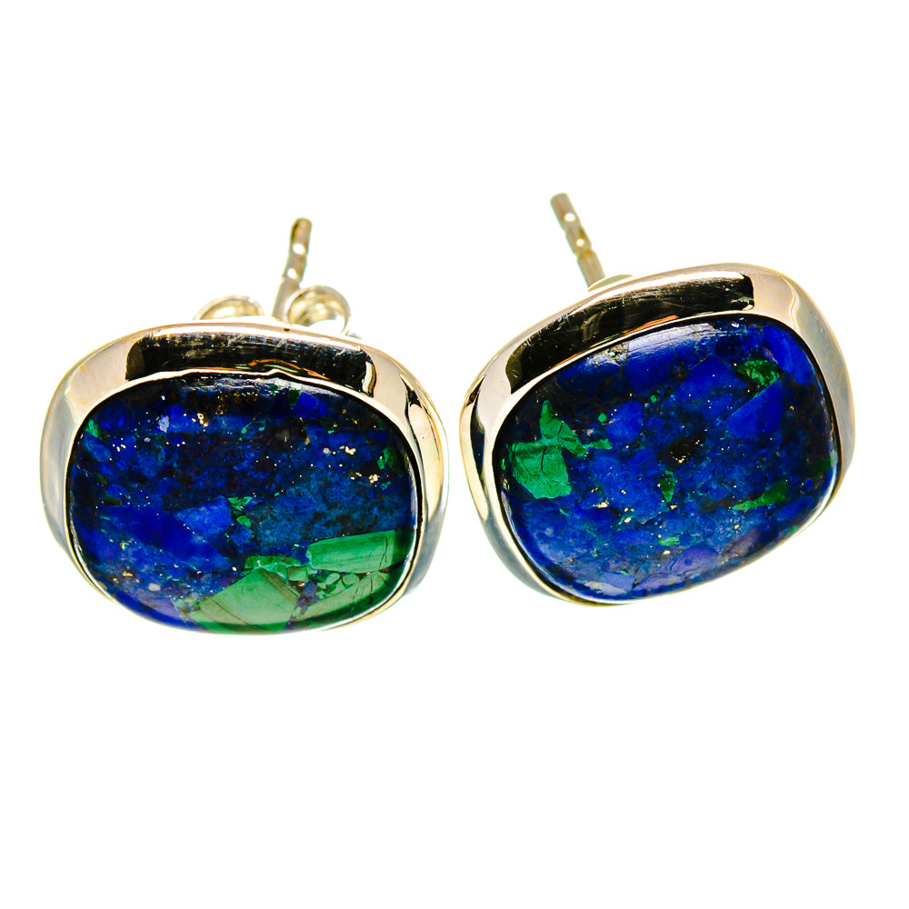 Malachite In Chrysocolla Earrings handcrafted by Anasilvercos - EARR416195